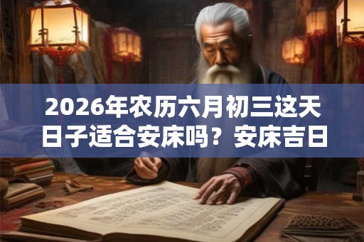 2026年农历六月初三这天日子适合安床吗？安床吉日怎么看？