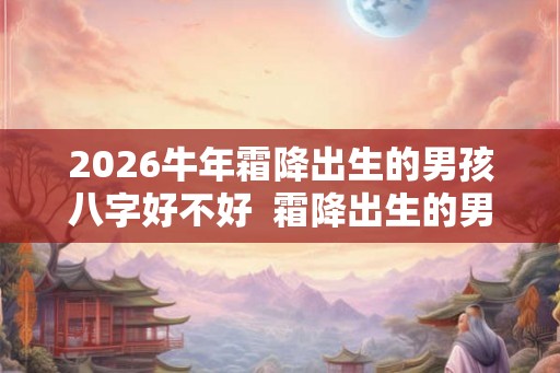 2026牛年霜降出生的男孩八字好不好  霜降出生的男孩运势怎么样