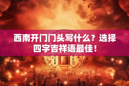 西南开门门头写什么？选择四字吉祥语最佳！