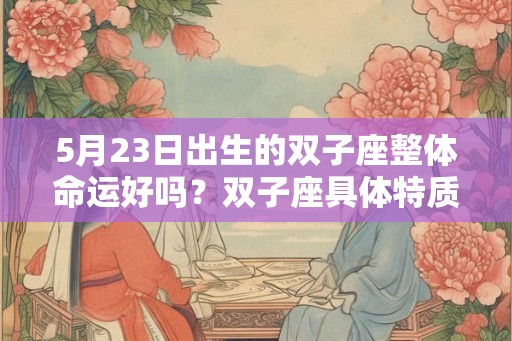 5月23日出生的双子座整体命运好吗?双子座具体特质 5月23日出生的双子座整体命运好吗?双子座具体特质