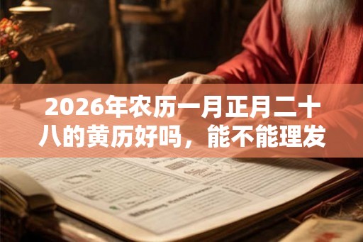 2026年农历一月正月二十八的黄历好吗，能不能理发？