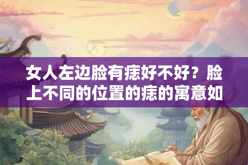 女人左边脸有痣好不好？脸上不同的位置的痣的寓意如何？