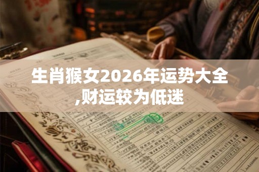 生肖猴女2026年运势大全,财运较为低迷