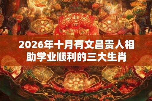 2026年十月有文昌贵人相助学业顺利的三大生肖