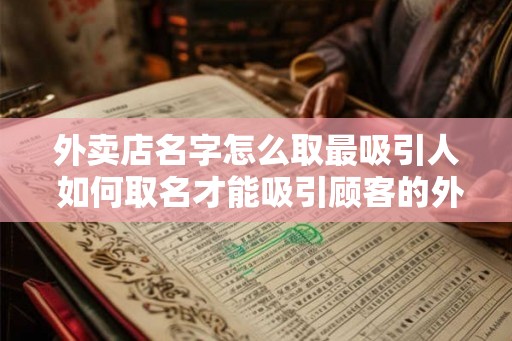外卖店名字怎么取最吸引人 如何取名才能吸引顾客的外卖店