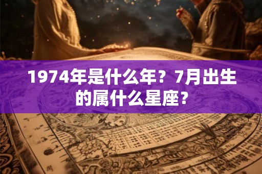 1974年是什么年？7月出生的属什么星座？