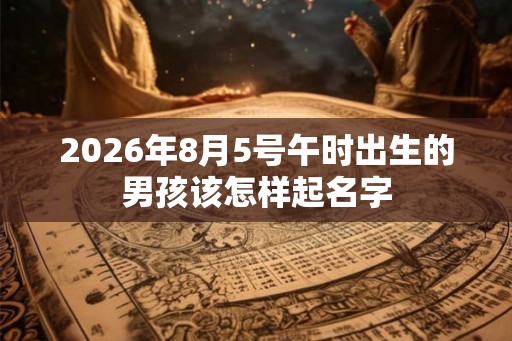 2026年8月5号午时出生的男孩该怎样起名字