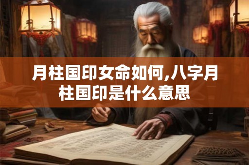 月柱国印女命如何,八字月柱国印是什么意思