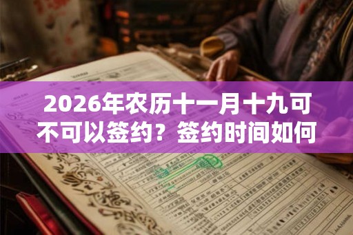 2026年农历十一月十九可不可以签约？签约时间如何选择？