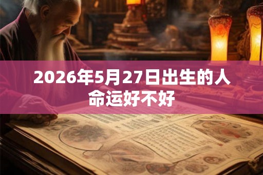 2026年5月27日出生的人命运好不好
