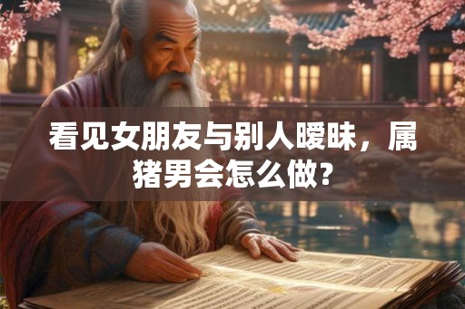看见女朋友与别人暧昧，属猪男会怎么做？