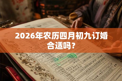 2026年农历四月初九订婚合适吗？