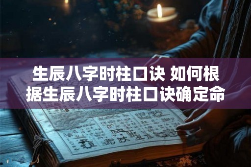 生辰八字时柱口诀 如何根据生辰八字时柱口诀确定命格 生辰八字时柱口诀 如何根据生辰八字时柱口诀确定命格