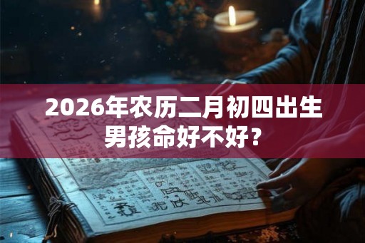2026年农历二月初四出生男孩命好不好？