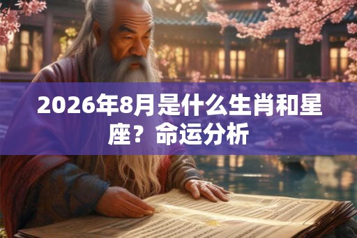 2026年8月是什么生肖和星座？命运分析