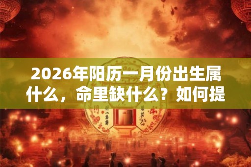 2026年阳历一月份出生属什么，命里缺什么？如何提升运势？
