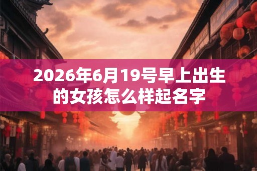 2026年6月19号早上出生的女孩怎么样起名字