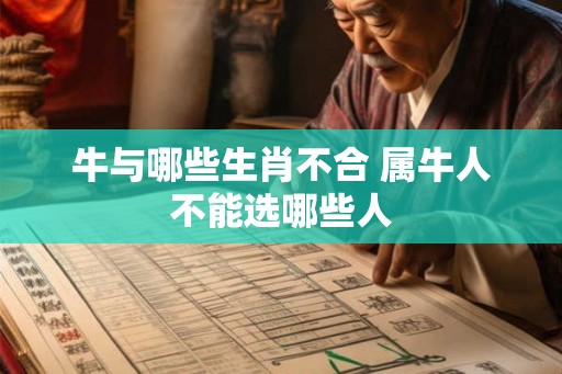 牛与哪些生肖不合 属牛人不能选哪些人