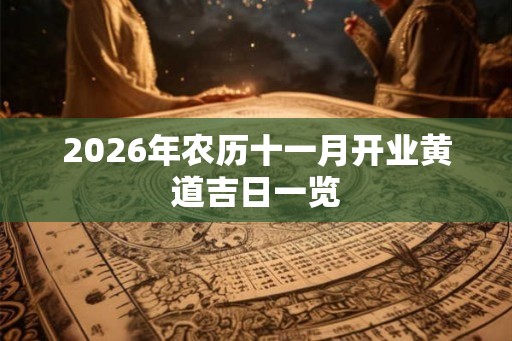 2026年农历十一月开业黄道吉日一览
