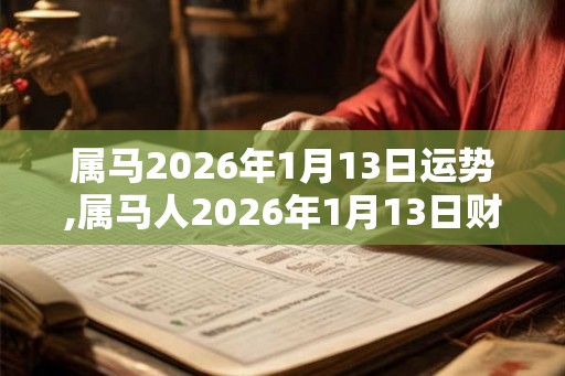 属马2026年1月13日运势,属马人2026年1月13日财运,生肖马2026年1月13日运势 属马2026年1月13日运势,属马人2026年1月13日财运,生肖马2026年1月13日运势