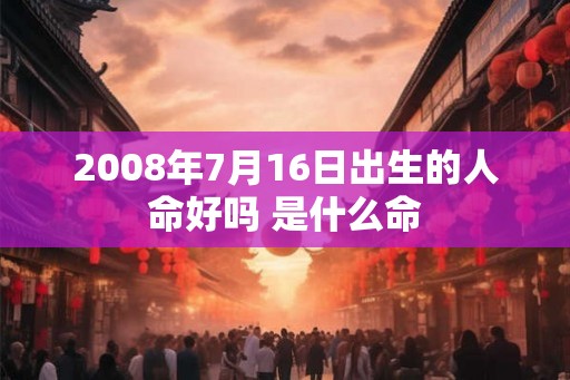 2008年7月16日出生的人命好吗 是什么命