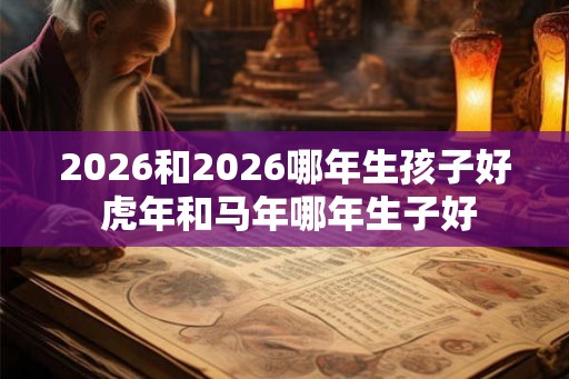 2026和2026哪年生孩子好 虎年和马年哪年生子好