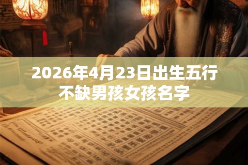 2026年4月23日出生五行不缺男孩女孩名字