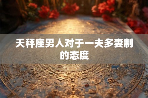 天秤座男人对于一夫多妻制的态度