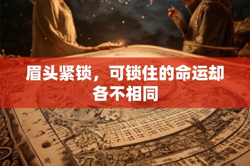 眉头紧锁，可锁住的命运却各不相同