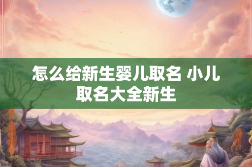 怎么给新生婴儿取名 小儿取名大全新生