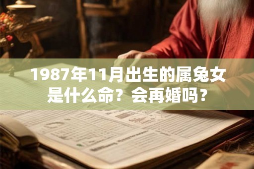 1987年11月出生的属兔女是什么命？会再婚吗？