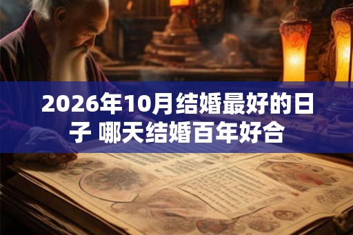 2026年10月结婚最好的日子 哪天结婚百年好合 2026年10月结婚最好的日子 哪天结婚百年好合