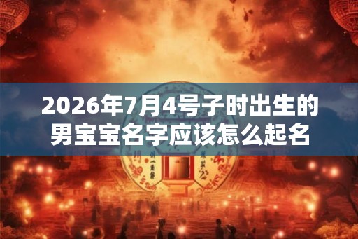 2026年7月4号子时出生的男宝宝名字应该怎么起名