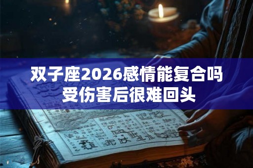 双子座2026感情能复合吗 受伤害后很难回头