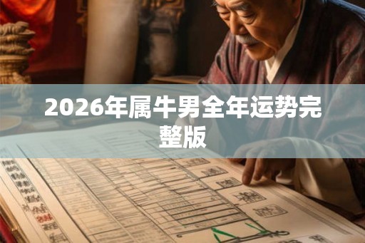 2026年属牛男全年运势完整版