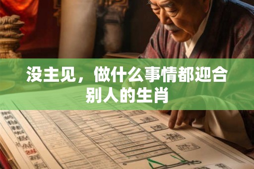 没主见，做什么事情都迎合别人的生肖