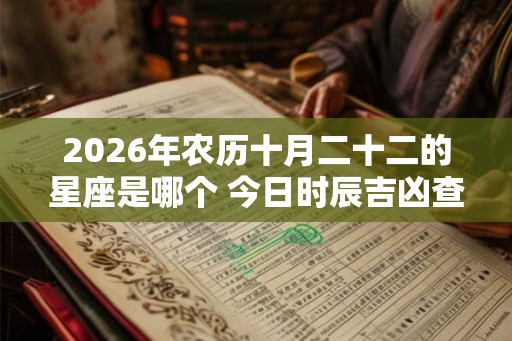 2026年农历十月二十二的星座是哪个 今日时辰吉凶查询