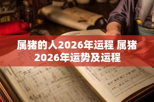 属猪的人2026年运程 属猪2026年运势及运程