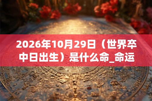 2026年10月29日（世界卒中日出生）是什么命_命运如何