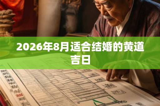 2026年8月适合结婚的黄道吉日