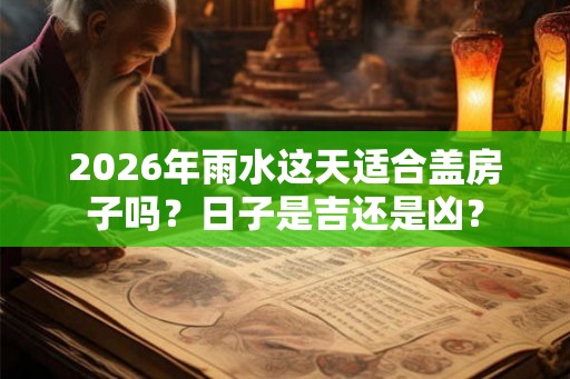 2026年雨水这天适合盖房子吗？日子是吉还是凶？