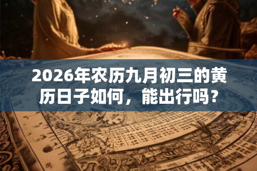 2026年农历九月初三的黄历日子如何，能出行吗？