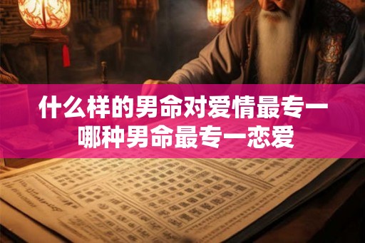 什么样的男命对爱情最专一 哪种男命最专一恋爱