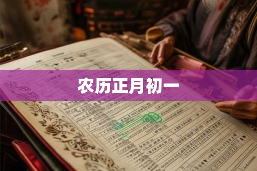 农历正月初一