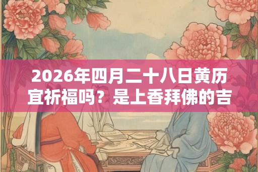 2026年四月二十八日黄历宜祈福吗？是上香拜佛的吉日吗？