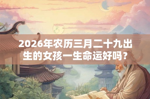 2026年农历三月二十九出生的女孩一生命运好吗？