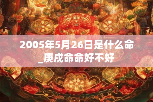 2005年5月26日是什么命_庚戌命命好不好