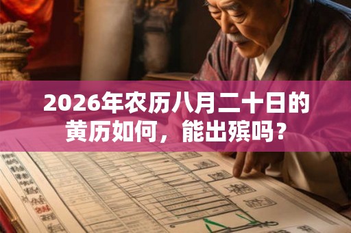 2026年农历八月二十日的黄历如何，能出殡吗？