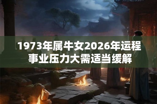 1973年属牛女2026年运程 事业压力大需适当缓解