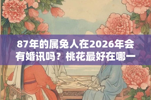 87年的属兔人在2026年会有婚讯吗？桃花最好在哪一年？